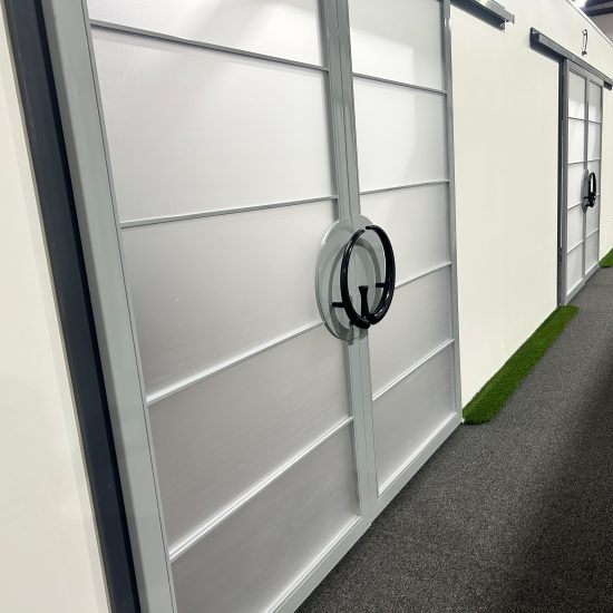 Finished Product / Semi-Gloss Black Powder Coat, Machined and Installed